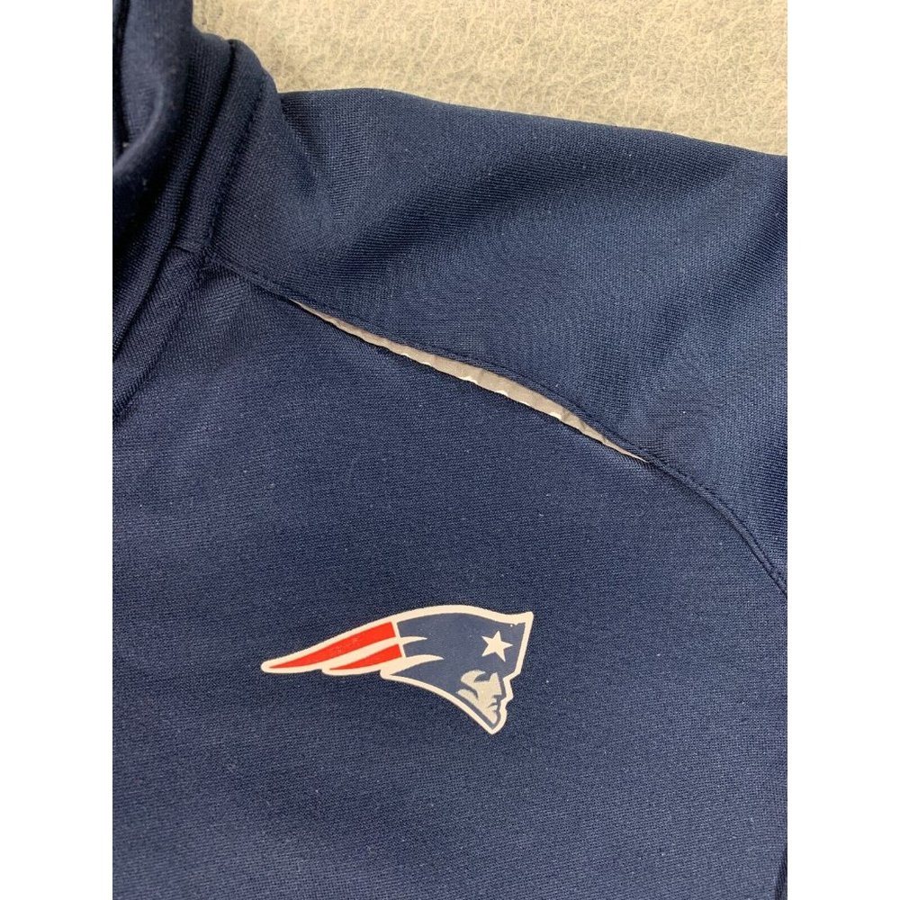 New England Patriots 1/4 Zip Fleece Lined Pullover (Youth Large 14/16) Blue - Picture 3 of 12